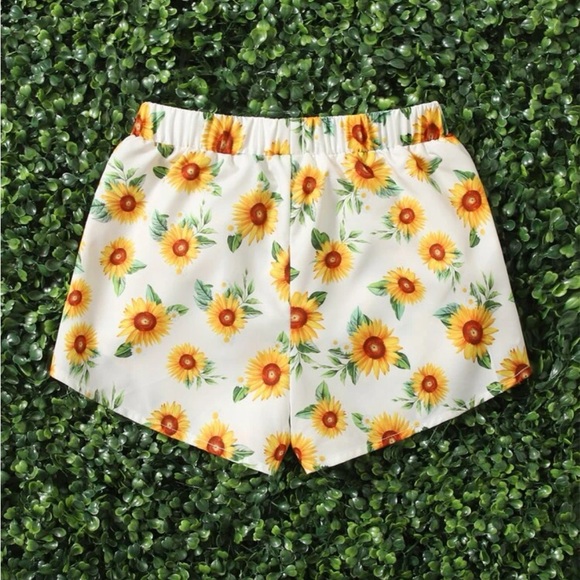NWOT Girls Size 10Y Sunflower Wrap Hem Shorts - Picture 9 of 12